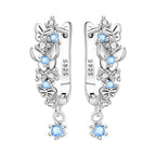 925 Sterling Silver Gradient Dragonfly Insect Drop Earrings Anniversary Gift