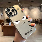 Black Angry Expression IMD Case for Samsung S25 S24 Ultra S23 A16