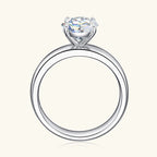 2 Carat Moissanite Solitaire Wedding Engagement Ring 100% 925 Silver Certified