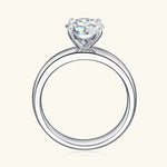 2 Carat Moissanite Solitaire Wedding Engagement Ring 100% 925 Silver Certified