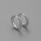 Fashion Stainless Steel Zircon Chain Hoop Earrings Helix Tragus