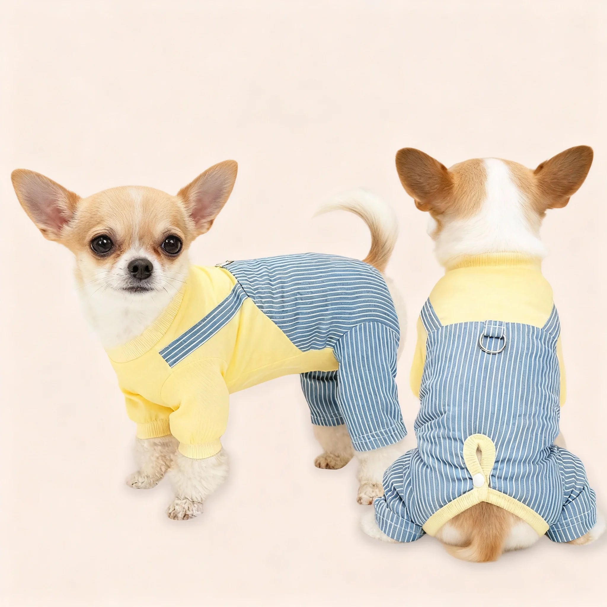 All-Season Soft Pet Shirt Puppy Kitten Breathable Cotton Striped Outfit