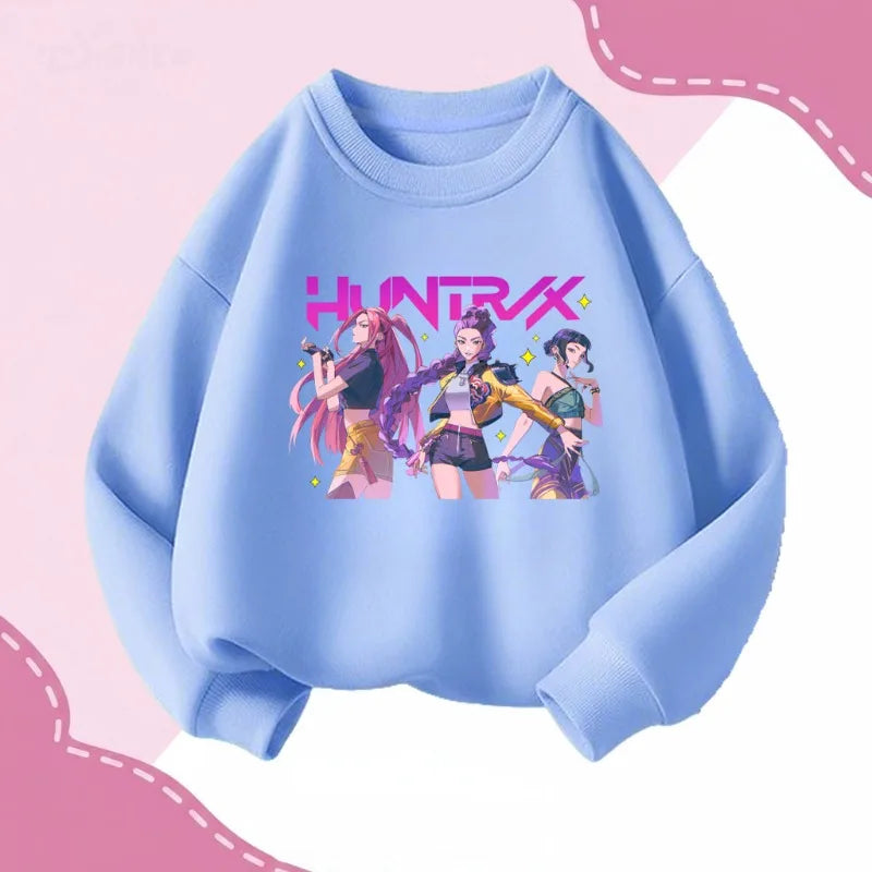 K-pop Girls Casual Sweatshirt O-Neck Long Sleeve Fashion Hoodie Pullover