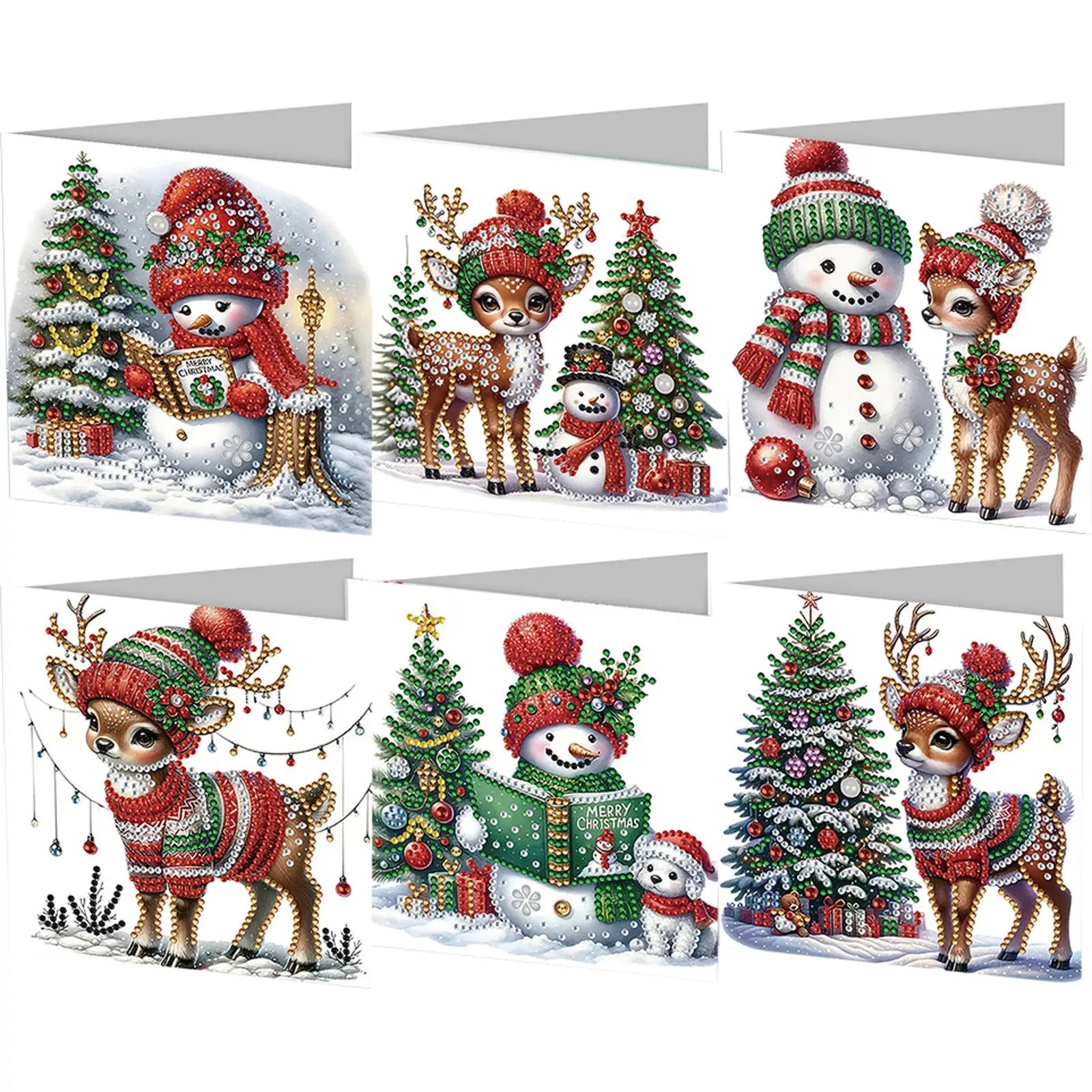 12pc 5D Diamond Painting Birthday Cards DIY Handmade Greeting Card - Ship from UK