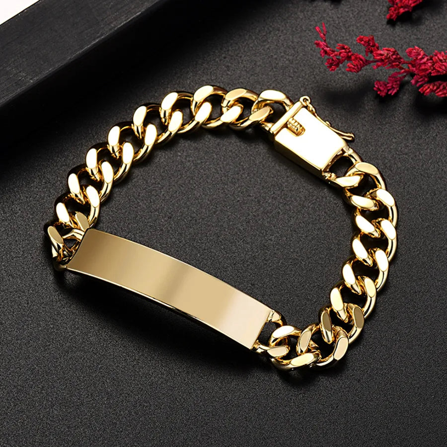 8/10mm Solid Chain Bracelet 925 Sterling Silver Men Women Noble Party Gift