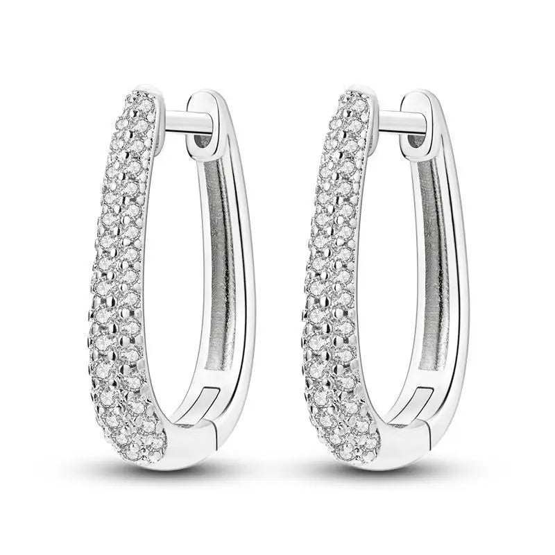 925 Sterling Silver Minimalist Designed Hoop Earrings Fine Birthday Gift