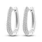 925 Sterling Silver Minimalist Designed Hoop Earrings Fine Birthday Gift