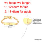Baby Kids Bracelet, Stainless Steel Chain Bracelet Adjustable Link without Name,Girl Boy Children Birthday Gift