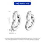 925 Sterling Silver Exquisite Heart-shaped Versatile Hoop Earrings Birthday Gift