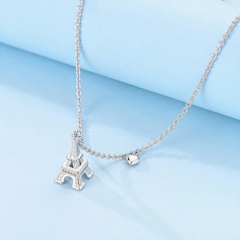 925 Sterling Silver Luminous Firefly Heart Shaped Zircon Pendant Necklace For Women Fashion Anniversary Birthday Jewelry Gifts