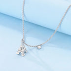 925 Sterling Silver Luminous Firefly Heart Shaped Zircon Pendant Necklace For Women Fashion Anniversary Birthday Jewelry Gifts