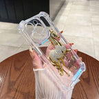 Golden Horse Transparent Case for iPhone 17 16 15 14 13 Pro Max