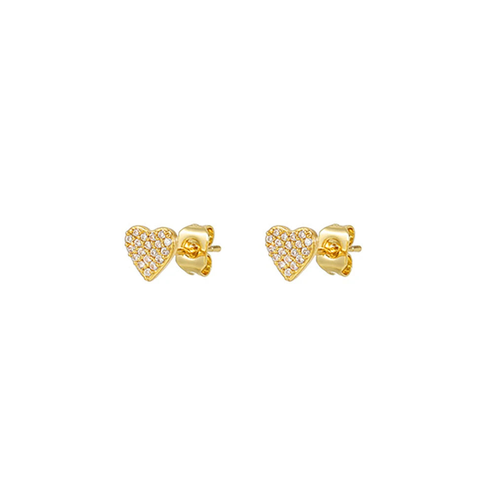 Trendy Gold Colour Long Tassel Chain Hanging Earrings Heart Clips