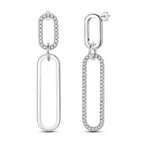 925 Sterling Silver Classic Multi Ring Drop Earrings Elegant Birthday Jewellery