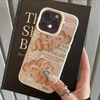 Croissant Newspaper Lychee Case for iPhone 17 16 15 14 13 Pro Max