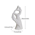 Nordic Ceramic Couple Sculpture Modern Pop Art Living Room Wedding Gift