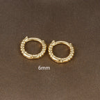Fashion Zircon Link Chain Cross Hoop Earrings Stainless Steel