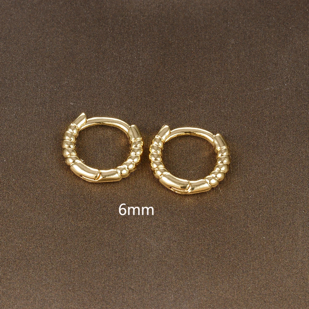 Fashion Zircon Link Chain Cross Hoop Earrings Stainless Steel