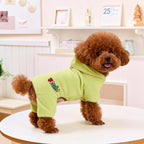Winter Fleece Dog Jumpsuit Hoodie Warm Puppy Coat with D-Ring Outfit