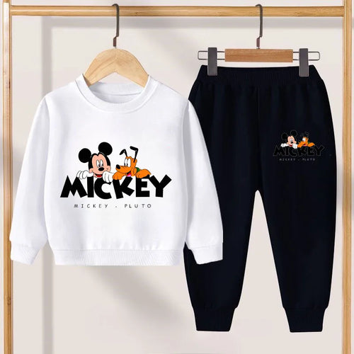Disney Mickey Mouse Boys O-Neck Hoodie and Trousers 2-Piece Tracksuit