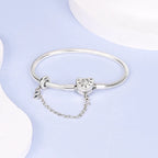 925 Sterling Silver Forever Love Peach Heart Bracelets Star Moon Airplane Earth Bracelets For Women Fit DIY Charms Party Jewelry