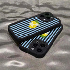 Lemon Cool Stripe Case for iPhone 17 16 15 14 13 12 11 Pro Max XS XR 7 8 Plus