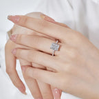 PureNew 1ct-4ct Radiant Cut Full Moissanite Diamond Rings For Women Original 925 Silver Luxury Oval Cut Lady's Diamond Ring 2025
