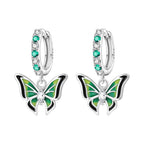 925 Sterling Silver Butterfly Fluttering Insect Drop Earrings Jewellery Gift