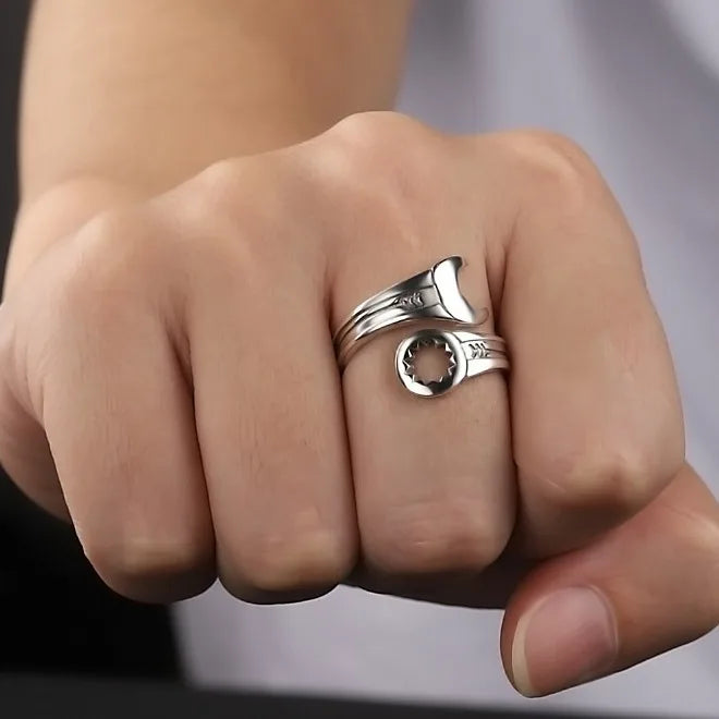 Wrench Adjustable Ring 925 Sterling Silver Fashion Men Women Luxury Accessories