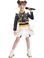 Kids Kpop Demon Hunter Cosplay Rumi Zoey Mira Suit 3D Print Costume Outfit