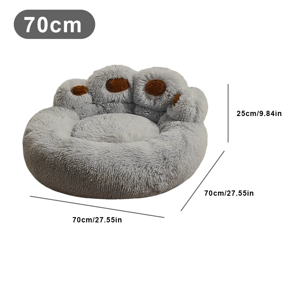 Fluffy Dog Bed Large Pet Sofa Basket Kennel Mat Winter Blanket - Ship from UK