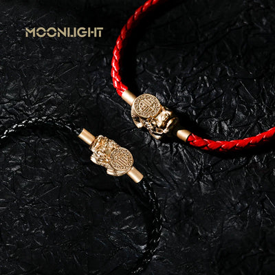 Fengshui Pixiu Leather Bracelet Braided Men Women Wealth Good Luck Gift
