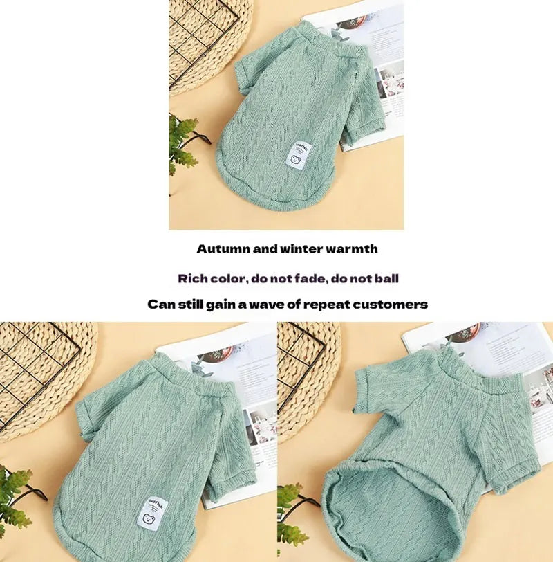Classic Puppy Dog Knitting Sweater Winter Warm Pet Clothes for Small Dogs Cats Vest Pet Clothing Apparel French Bulldog Costume