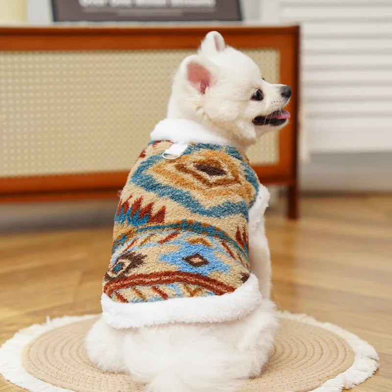 Warm Thickened Fur Dog Coat , Extra Fluffy Warm Puppy Vest for all breeds Dogs, Cute Plush Cat Jacket outfits