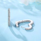 925 Sterling Silver Exquisite Heart-shaped Versatile Hoop Earrings Birthday Gift