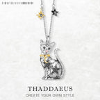 Star Cat Chain Necklace 925 Sterling Silver Fashion Cute Jewellery Gift