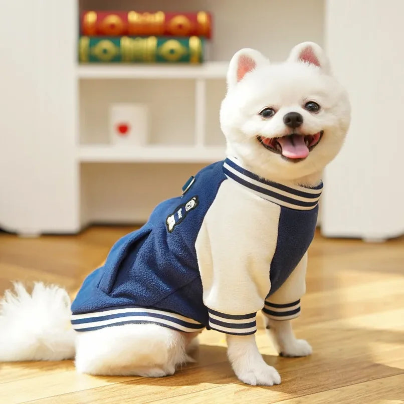 Winter Coats for Dogs Fleece Bear Dog Baseball Jacket Puppy Costume Cat Clothing Chihuahua Bichon Dachshund Items Dog Clothes
