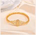 Guadalupe Virgin Mary Bracelet for Women, Zirconia Catholic Bracelet Bangle, Religious Baptism Hypoallergenic Non Tarnish