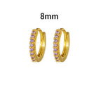 2PCS Trendy Stainless Steel Water Drop Hoop Earring 18K Gold Plated