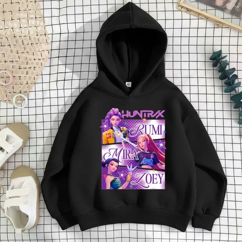 K-pop Girls Casual Long Sleeve Hooded Sweatshirt Breathable Sport Pullover