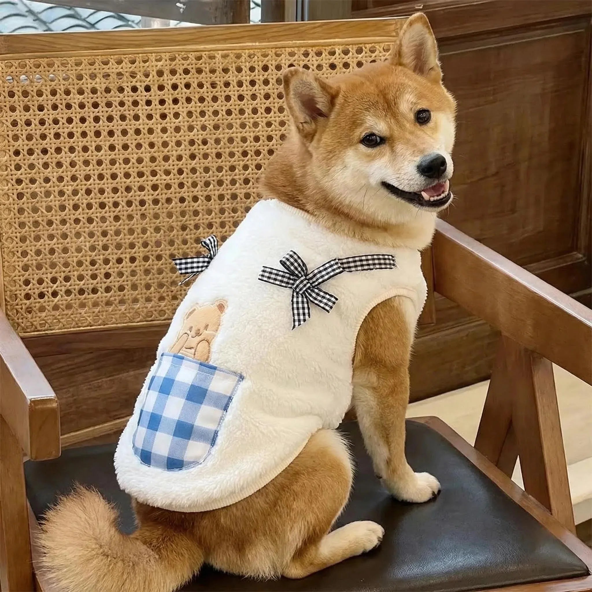 Plush Fleece Pet Vest Soft Warm Dog Cat Sweater Adjustable Winter Clothing
