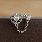 New Double Ear Studs Tassel Chain Hanging Earrings Flower Butterfly