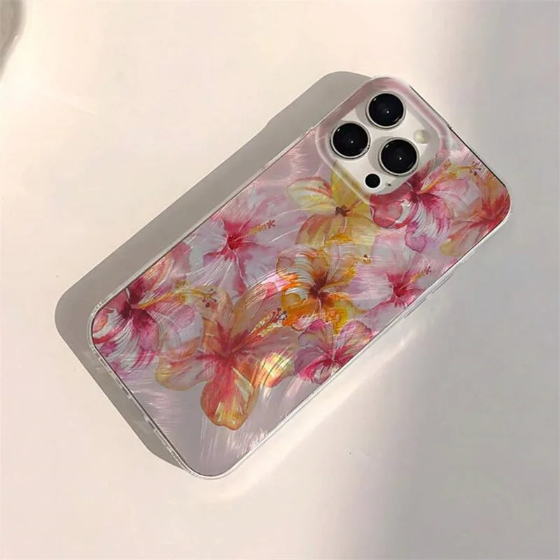 Watercolor Hibiscus Case for Samsung Galaxy A36 A16 A55 A35 S25 S24 Ultra