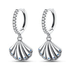 925 Sterling Silver Blue Devil Fish Hoop Earrings Anniversary Jewellery Gift