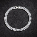 18cm Luxury Crystal Bracelet 925 Sterling Silver Women Engagement Jewellery