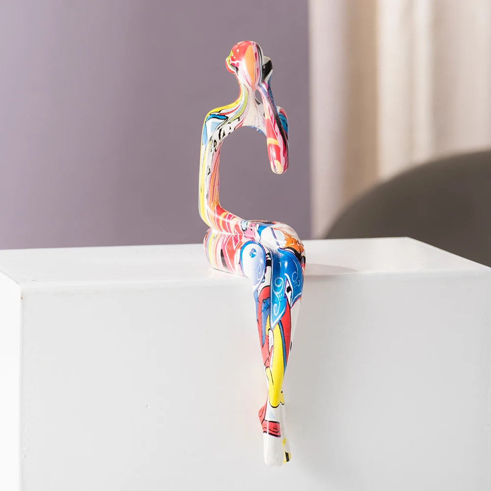 Graffiti Abstract Figurine Modern Pop Art Sculpture Living Room Bookshelf Desk Decor