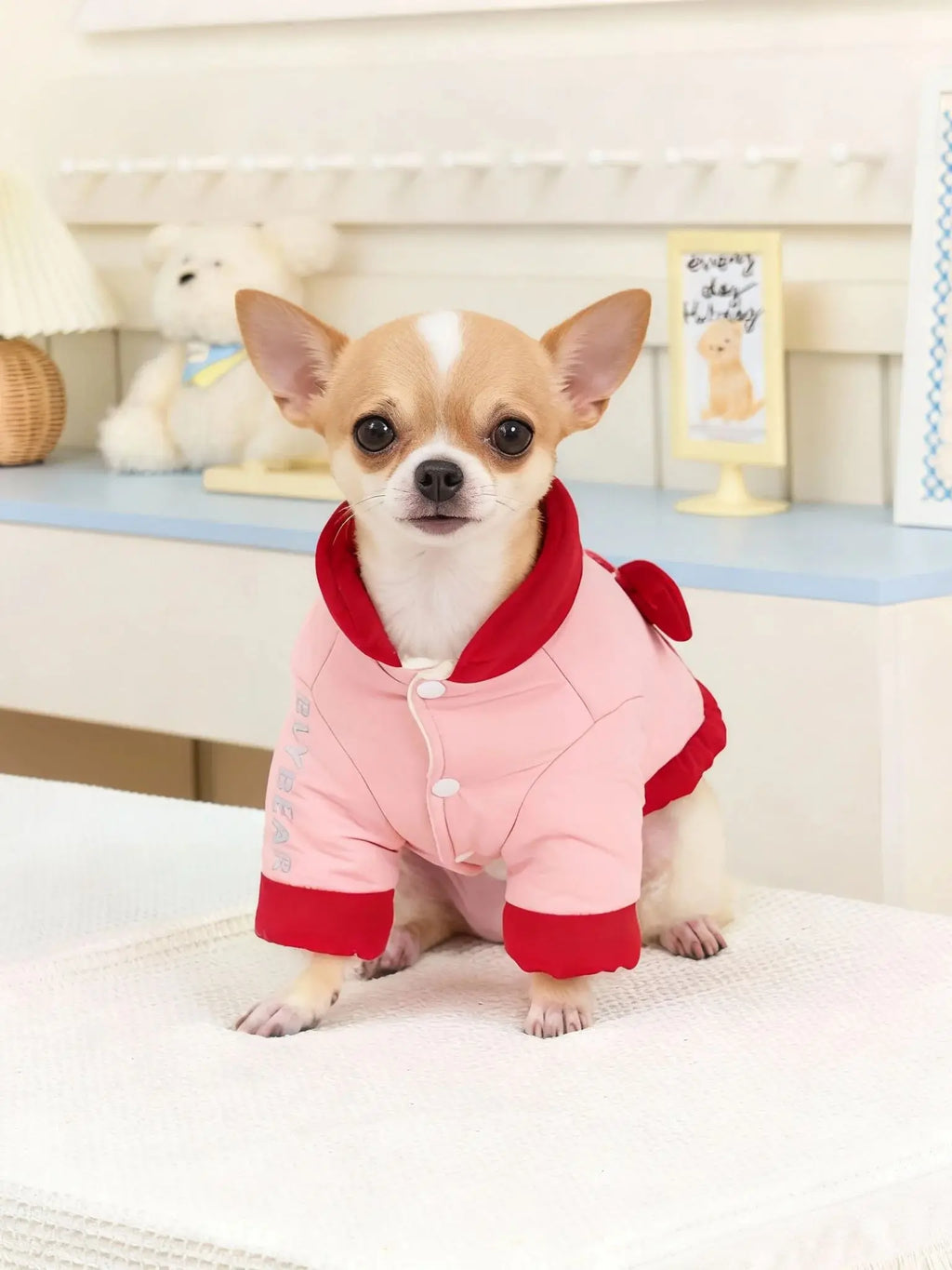 Dog Winter Coat Fleece Jacket Cute Bear Puppy Outfit Warm Winter Clothes