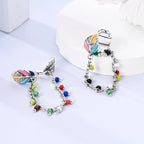 925 Sterling Silver Dreamcatcher Feather Ear Studs Hoop Earrings Jewellery Gift