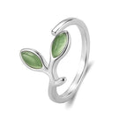925 Sterling Silver Foliage Adjustable Ring Girls Wedding Luxury Quality Jewellery Accessory