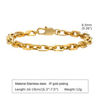Stainless Steel Chain Bracelet for Women Men Layered Jewelry